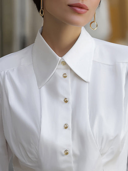Classic Tailored Button-Down Blouse
