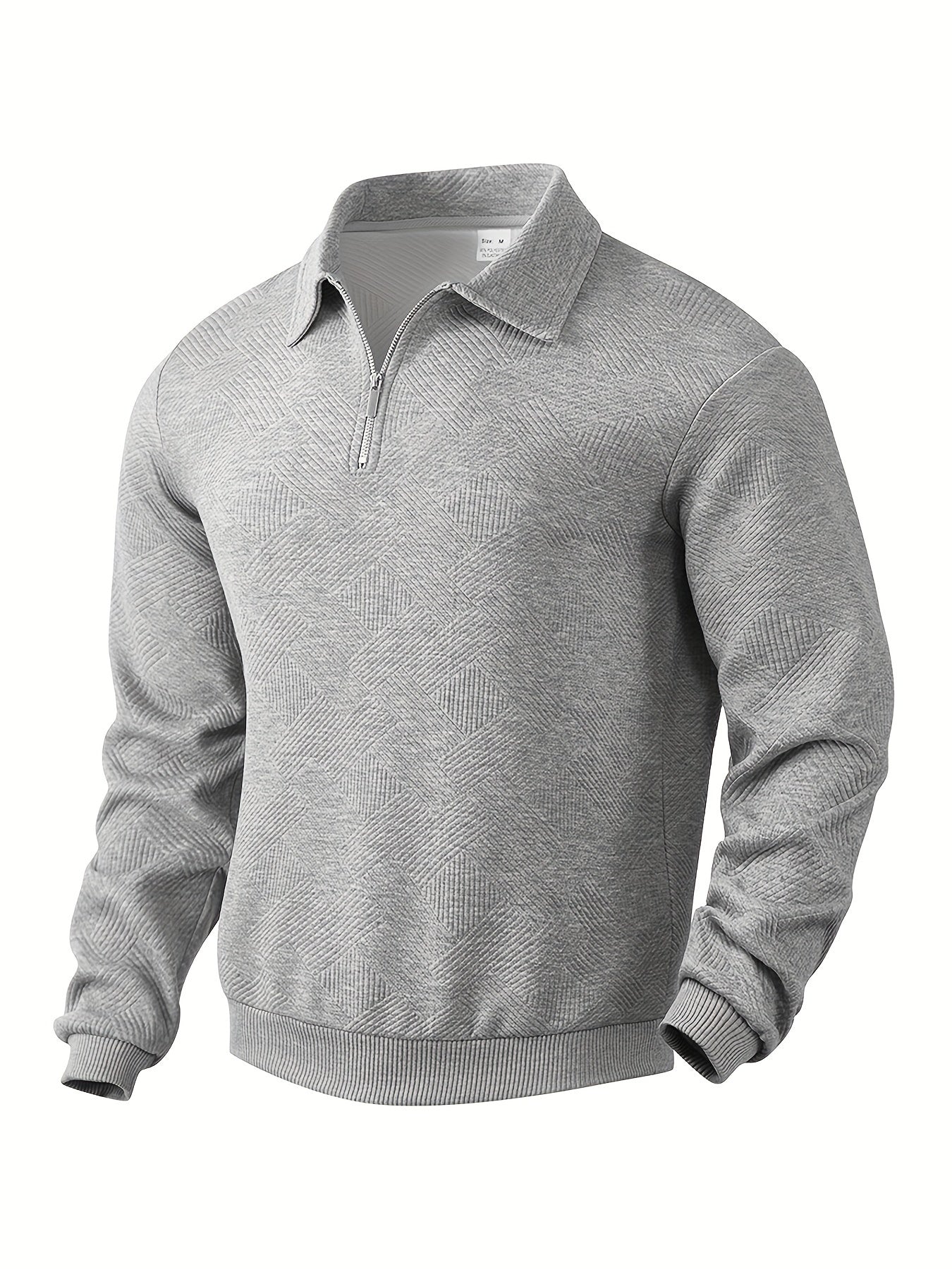 James - Vintage Geometric Design Sweater With Zipper