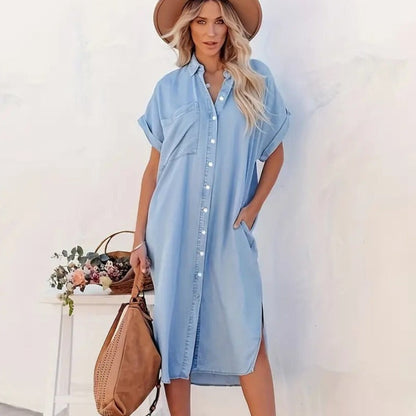 SAVANNAH | Pocketed Shirt Dress