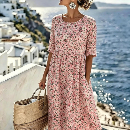 Charlotte™ - Elegant Floral Midi Summer Dress
