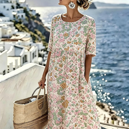 Lily™ - Elegant Summer Floral Midi Dress