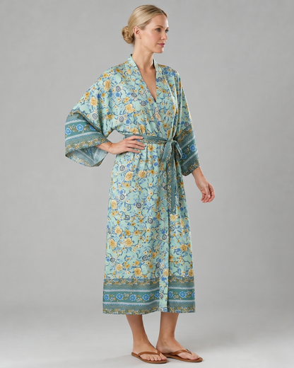 Miralyn | Satin Floral Wrap Lounge Robe