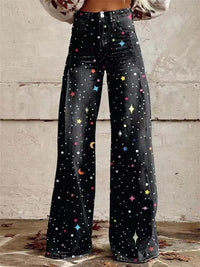 Black with Multicolor Star