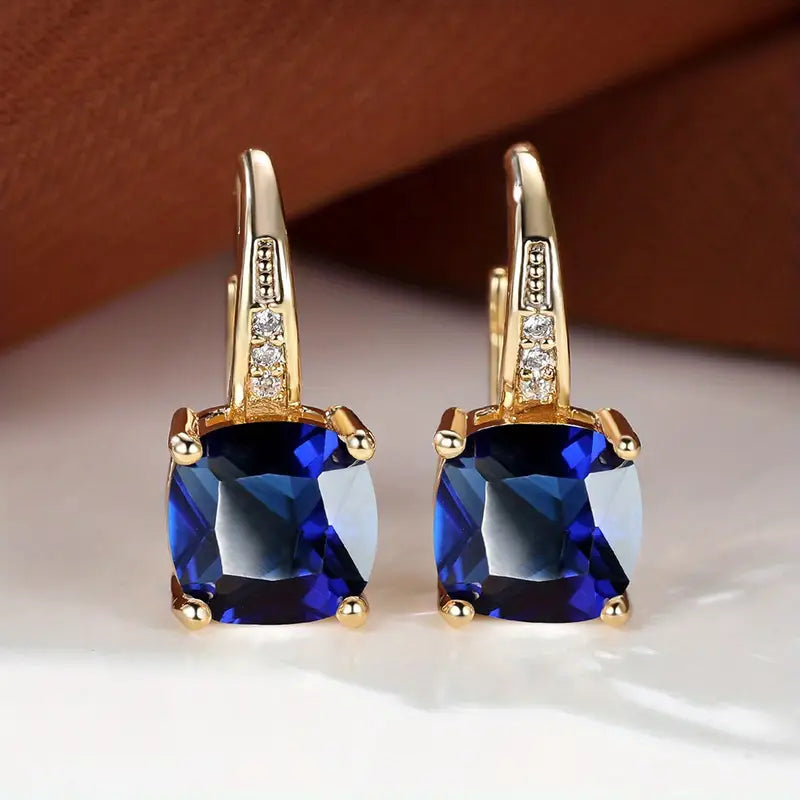 Gracious Gemstone Hoop Earrings