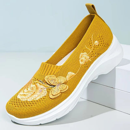 Carolyn - Butterfly Embroidered Loafers