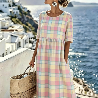 Maisie™ | Pastel Picnic Midi Dress
