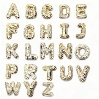 Gold Bubble Letter Necklace