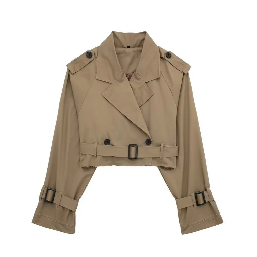 Geesje | Stylish Short Trench Coat for Every Season