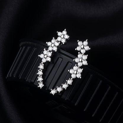 Elegant Floral Ear Climbers