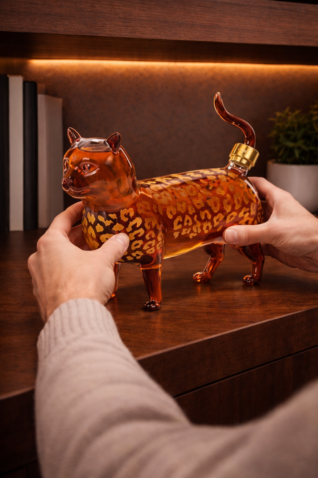 Whiskey Bottle – Leopard Cat Edition