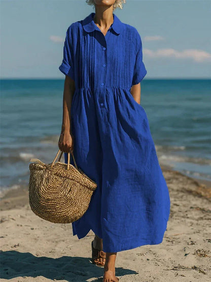 Jordyn | Cotton Button Shirt Dress