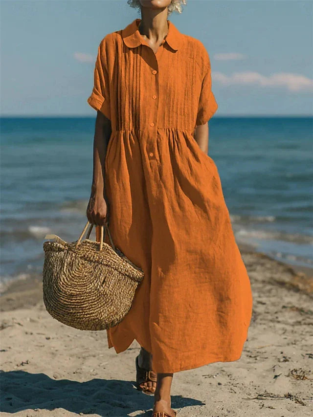 Jordyn | Cotton Button Shirt Dress