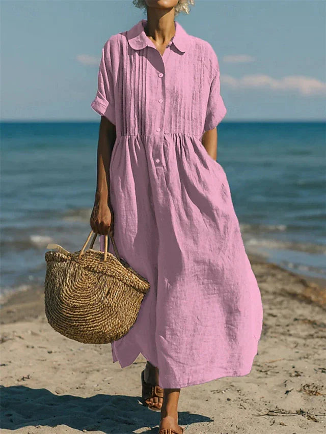Jordyn | Cotton Button Shirt Dress