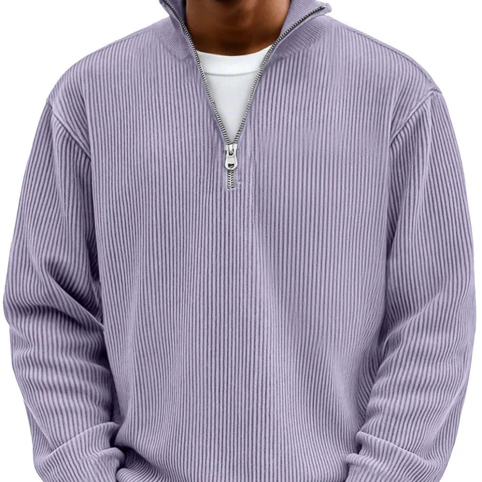 Logan™ — Ribbed Quarter-Zip Sweater