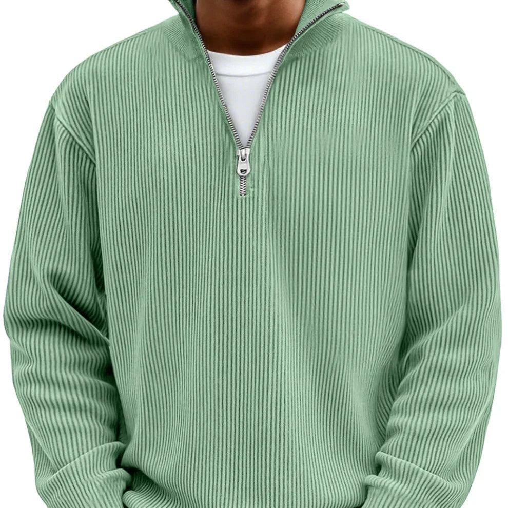 Logan™ — Ribbed Quarter-Zip Sweater