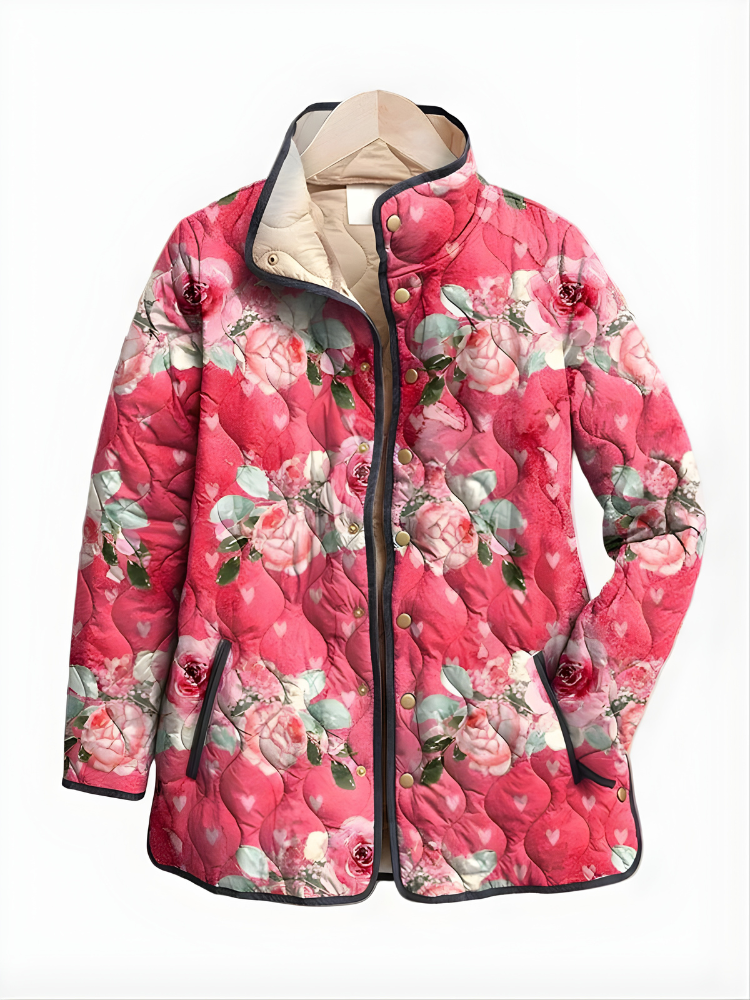 Carter | Vintage Floral Quilted Jacket for Timeless Style