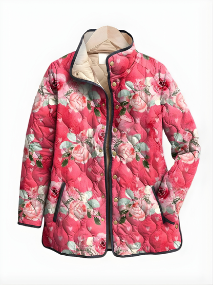 Carter | Vintage Floral Quilted Jacket for Timeless Style
