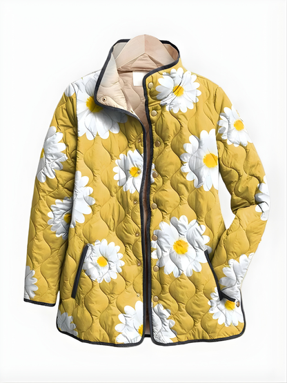 Carter | Vintage Floral Quilted Jacket for Timeless Style