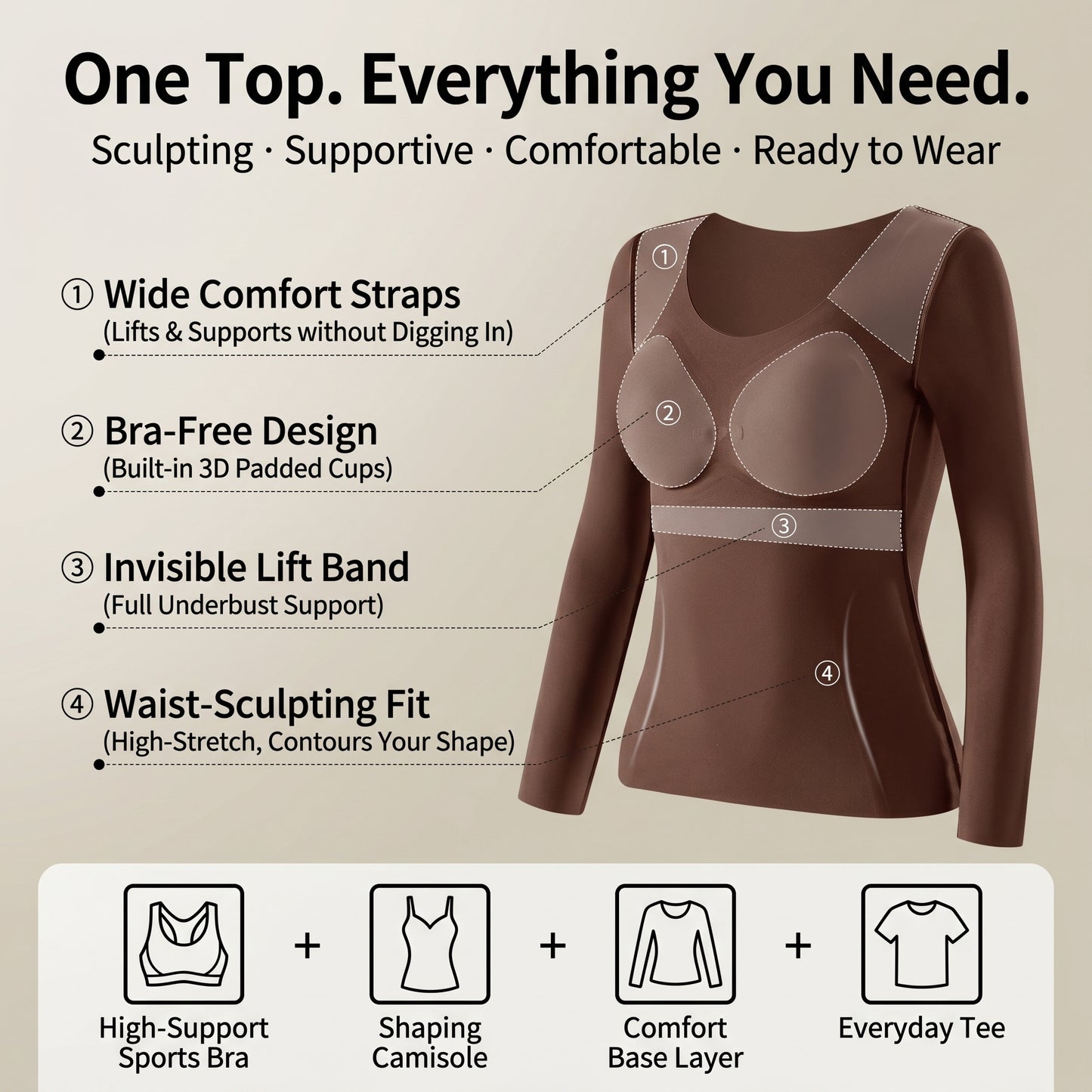 Charlotte | Built-In Comfort Long Sleeve