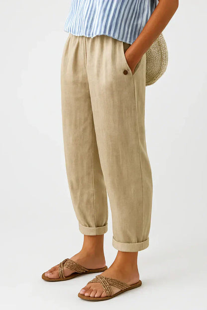 Stella | Classic Linen-Style Trousers