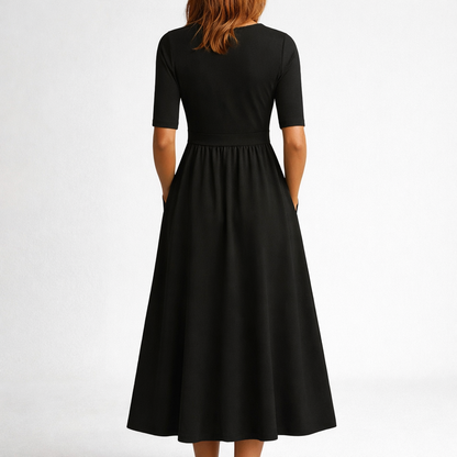 Eleanor | Chic Midi Dress Featuring Pockets