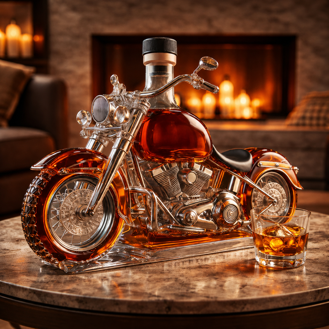 Whiskey Bottle - Motorcycle Edition