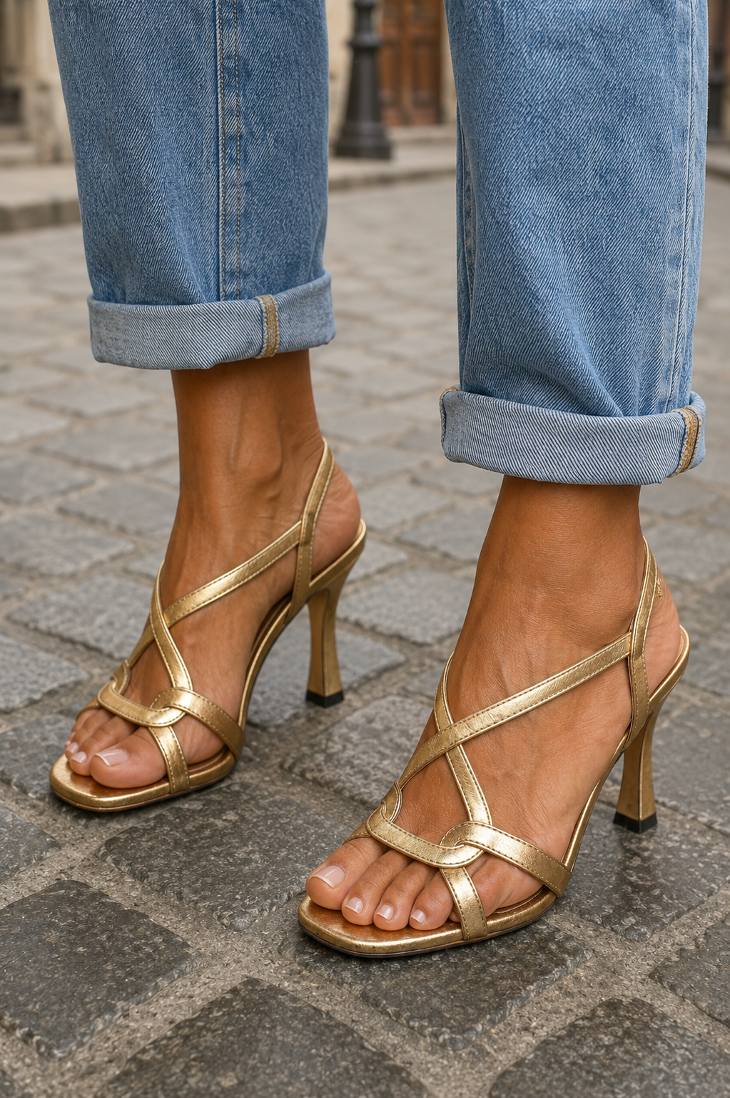 Elisabetta | Summer Charm Golden Sandals