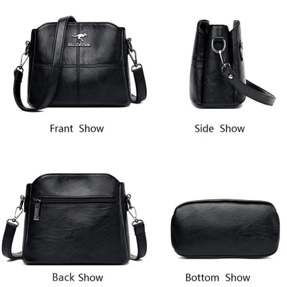 Chic Embroidered Leather Tote and Crossbody Bag for Women