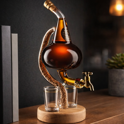 Whiskey Bottle - Alambique Edition with Wooden Base