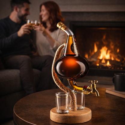 Whiskey Bottle - Alambique Edition with Wooden Base