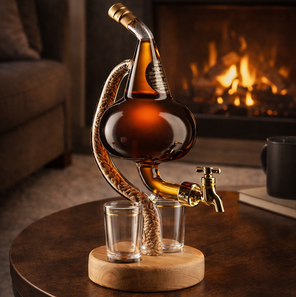 Whiskey Bottle - Alambique Edition with Wooden Base