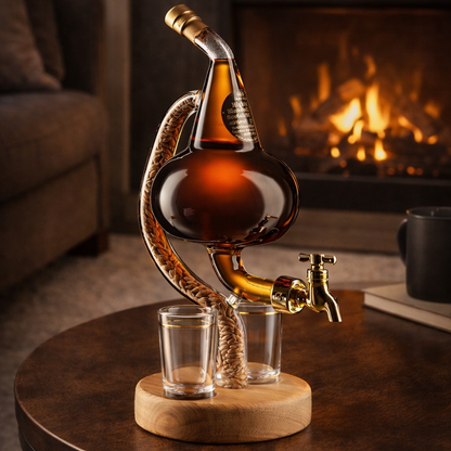 Whiskey Bottle - Alambique Edition with Wooden Base