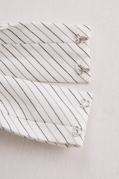 Striped Halter-Neck Knot Front Blouse