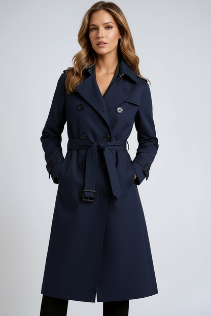 Clara | Stylish Double-Breasted Trench Coat with Belt