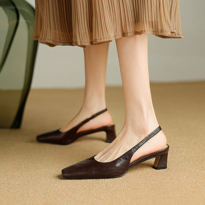 Ersa Genuine Leather Slingbacks