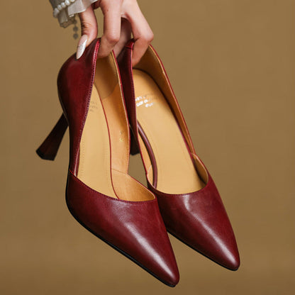 Naila Genuine Leather Heels
