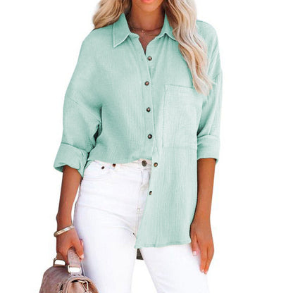 MADELYN | Relaxed Fit Long Sleeve Button-Up Blouse