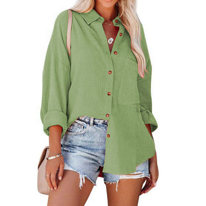 MADELYN | Relaxed Fit Long Sleeve Button-Up Blouse