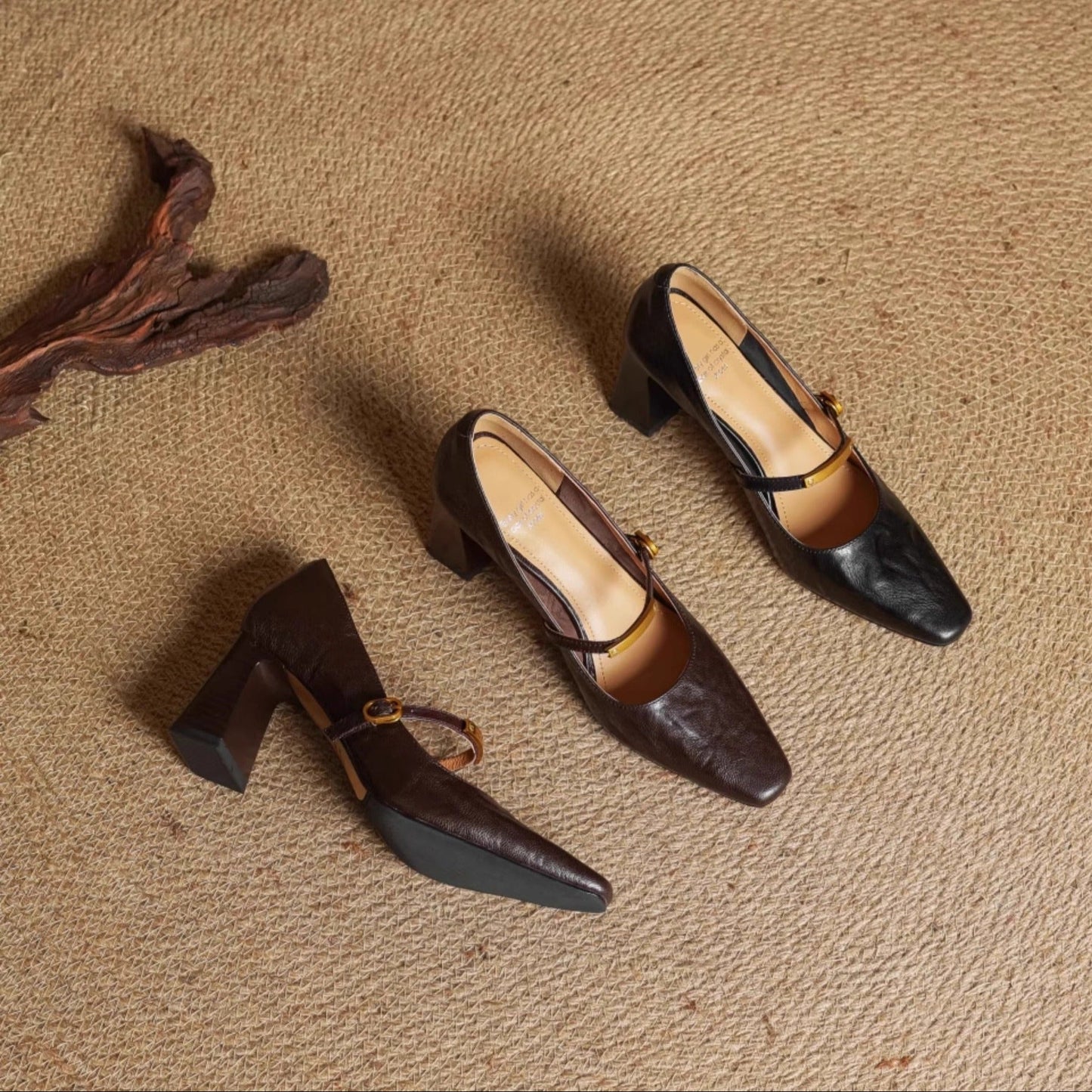 Maela Genuine Leather Heels