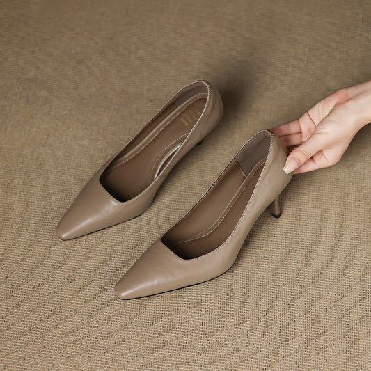 Zala Genuine Leather Heels