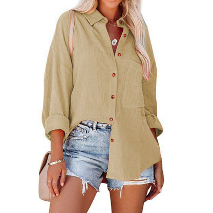 MADELYN | Relaxed Fit Long Sleeve Button-Up Blouse