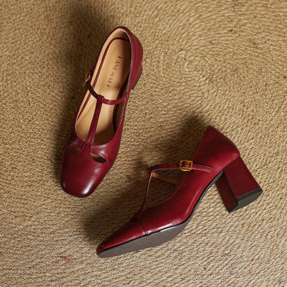 Alysa Genuine Leather Heels