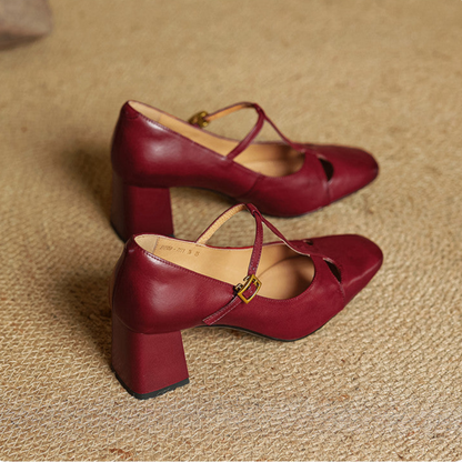 Alysa Genuine Leather Heels