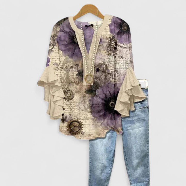 Aurelia | Ruffle Sleeve Statement Blouse