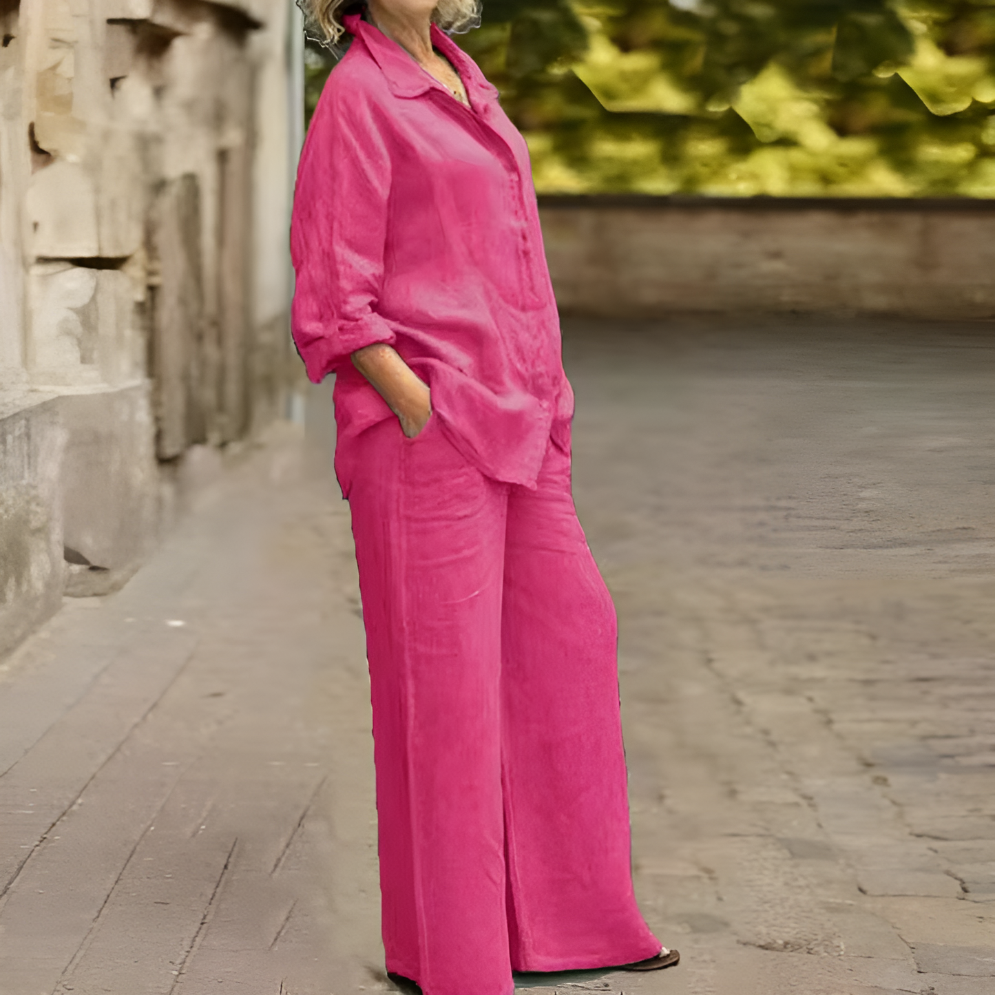 Lara | Effortless Linen Shirt Suit for Every Occasion