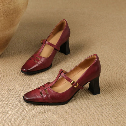Tyla Genuine Leather Heels