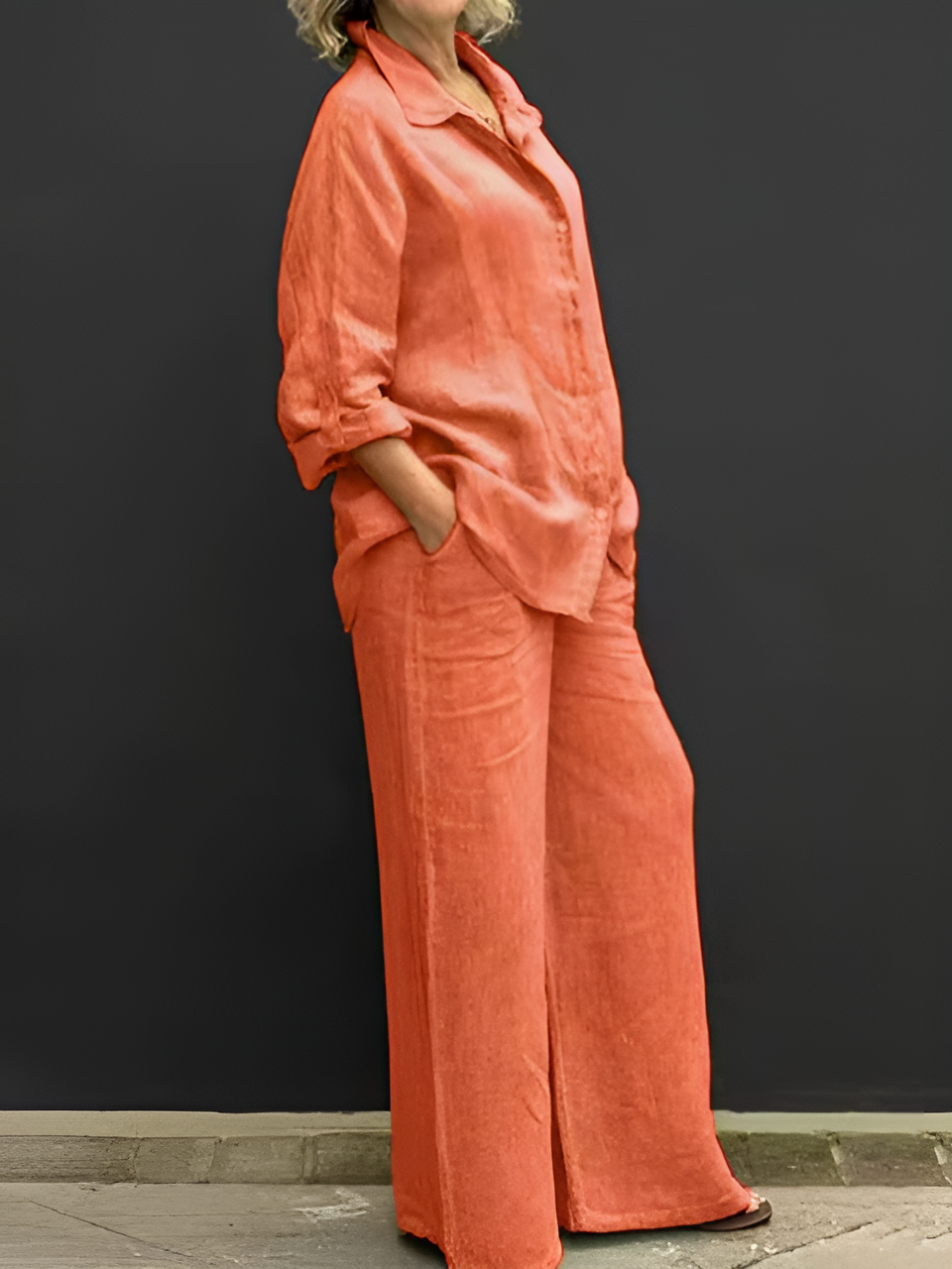 Lara | Effortless Linen Shirt Suit for Every Occasion