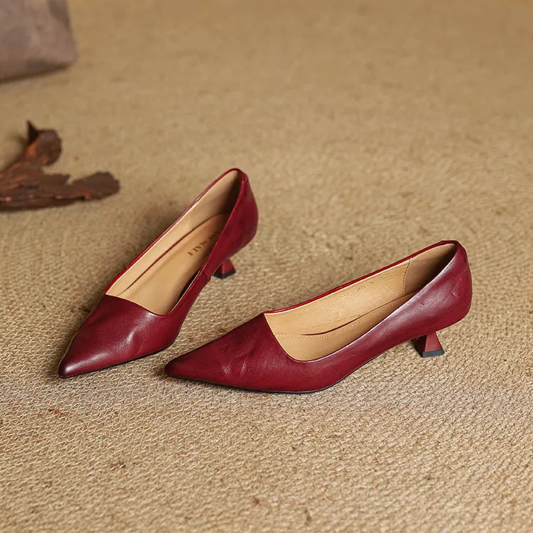 Yanil Genuine Leather Heels