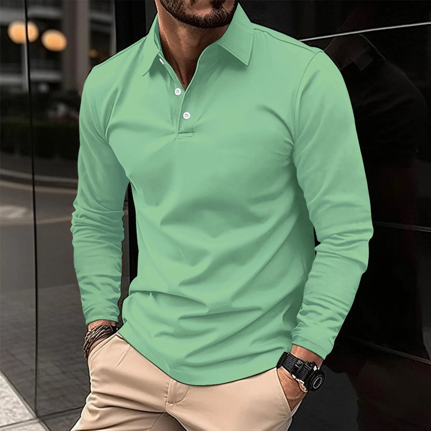 Luca | Classic Long Sleeve Polo