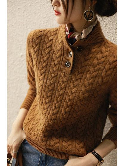 Eleanor - Button-Up Cashmere Sweater